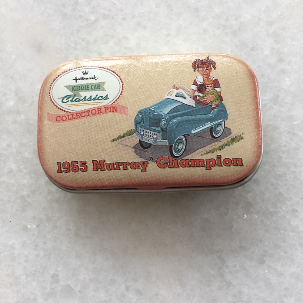 1955 Murray Champion Collector Tin - Blue Car Illustration